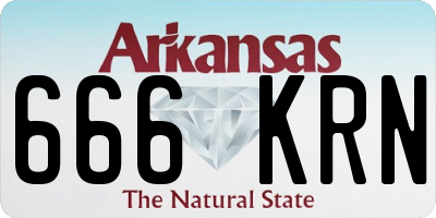 AR license plate 666KRN