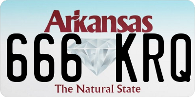AR license plate 666KRQ