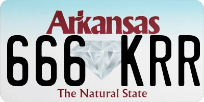 AR license plate 666KRR