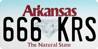AR license plate 666KRS