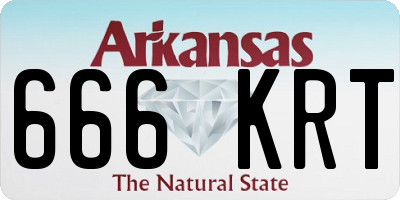 AR license plate 666KRT