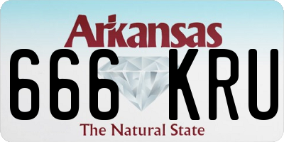 AR license plate 666KRU
