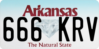 AR license plate 666KRV