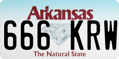 AR license plate 666KRW