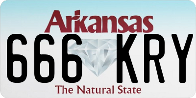 AR license plate 666KRY