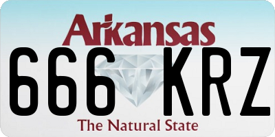 AR license plate 666KRZ