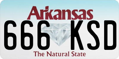 AR license plate 666KSD