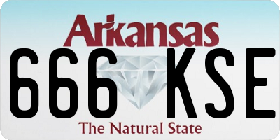 AR license plate 666KSE