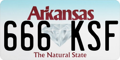 AR license plate 666KSF