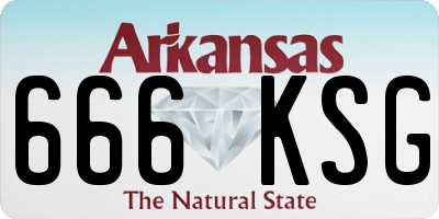 AR license plate 666KSG