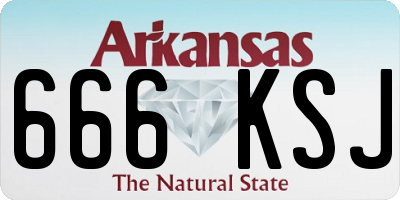 AR license plate 666KSJ