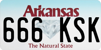 AR license plate 666KSK