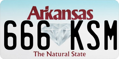 AR license plate 666KSM