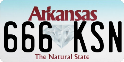 AR license plate 666KSN
