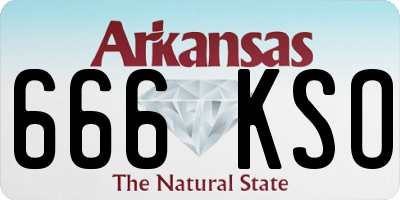 AR license plate 666KSO