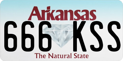 AR license plate 666KSS