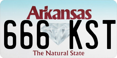 AR license plate 666KST