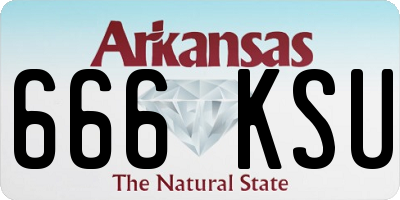 AR license plate 666KSU