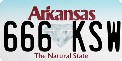 AR license plate 666KSW