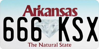 AR license plate 666KSX