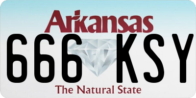 AR license plate 666KSY