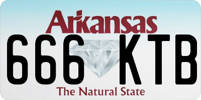 AR license plate 666KTB