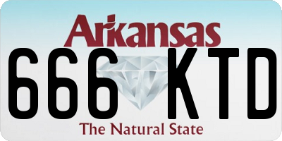 AR license plate 666KTD