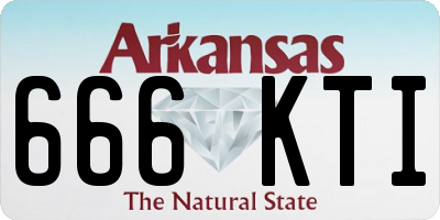 AR license plate 666KTI