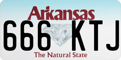AR license plate 666KTJ