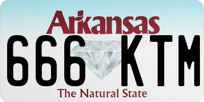 AR license plate 666KTM