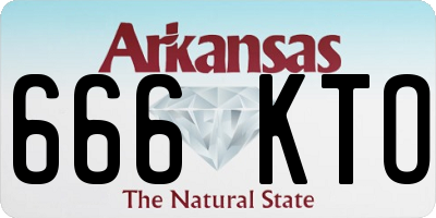AR license plate 666KTO
