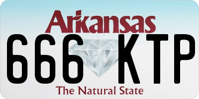 AR license plate 666KTP