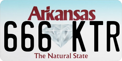 AR license plate 666KTR