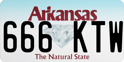 AR license plate 666KTW