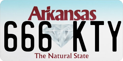 AR license plate 666KTY