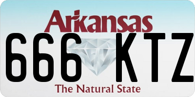AR license plate 666KTZ