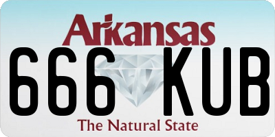 AR license plate 666KUB