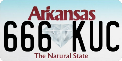 AR license plate 666KUC