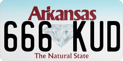 AR license plate 666KUD