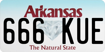 AR license plate 666KUE