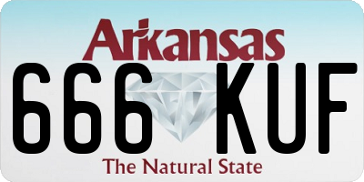 AR license plate 666KUF
