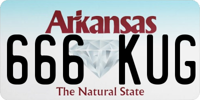 AR license plate 666KUG