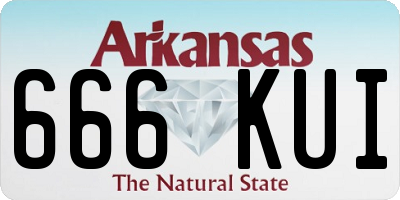 AR license plate 666KUI