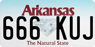 AR license plate 666KUJ