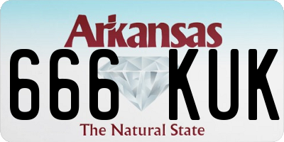 AR license plate 666KUK