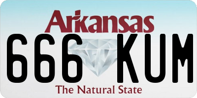 AR license plate 666KUM