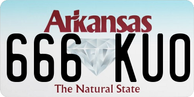 AR license plate 666KUO