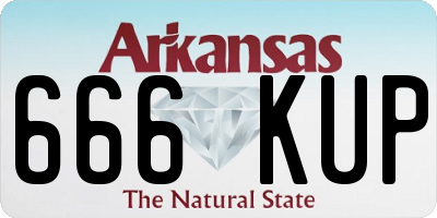 AR license plate 666KUP