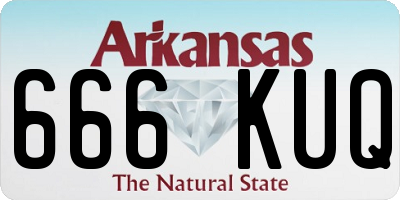 AR license plate 666KUQ