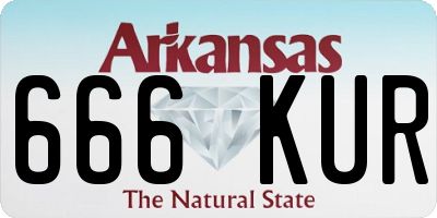 AR license plate 666KUR